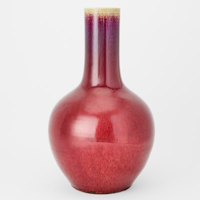 Lot 216 - A Chinese Flambe Glazed Porcelain Vase