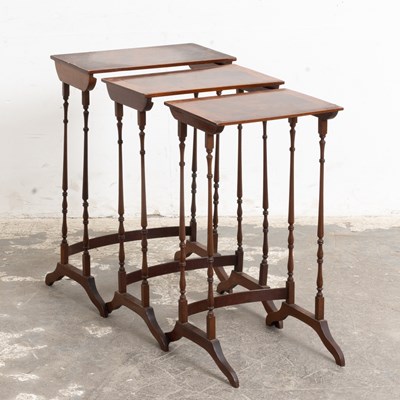 Lot 374 - Regency Style Mahogany Three-Tier Nesting Tables