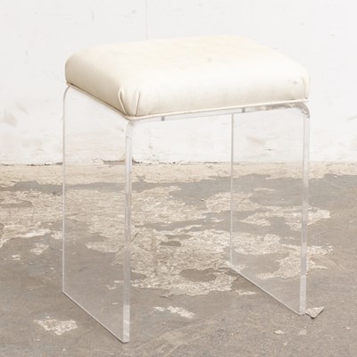 Lot 376 - Acrylic Upholstered Stool