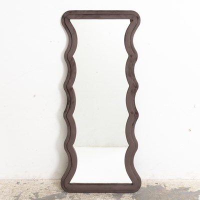 Lot 379 - Upholstered Full Length Mirror