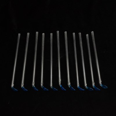 Lot 19 - Set of Eleven Glass Iced Tea Straws
