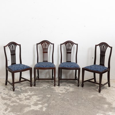 Lot 24 - Set of Four George III Style Mahogany Side Chairs