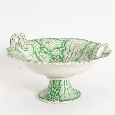 Lot 33 - Majolica Leaf Form Footed Center Bowl