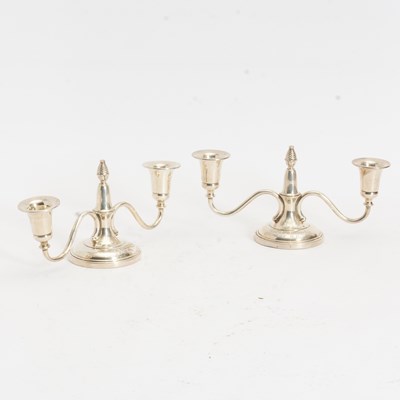Lot 53 - Pair of Sterling Silver Weighted Candelabra