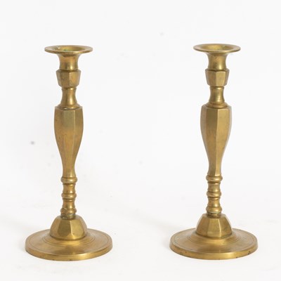 Lot 74 - Pair of Brass Candlesticks