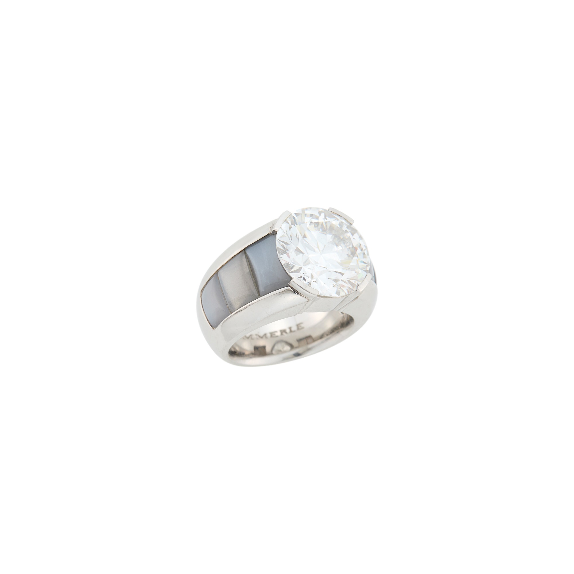 Lot 186 - Hemmerle Platinum, Diamond and Moonstone