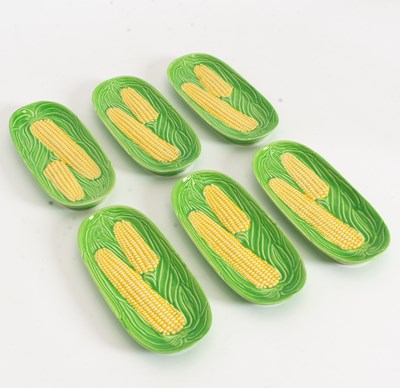 Lot 79 - Set of Six Ceramic Corn Cobb Trays