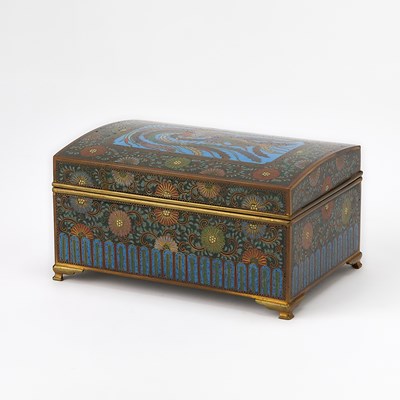 Lot 365 - A Japanese Cloisonne Enamel Box