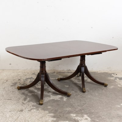 Lot 80 - Georgian Mahogany Double Pedestal Dining Table