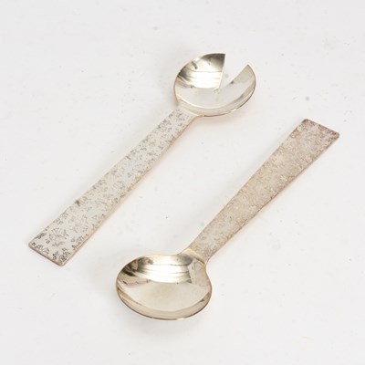 Lot 95 - Swid Powel Silver Plate Salad Serving Set