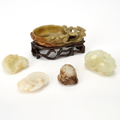 Lot 530A - A Group of Chinese Carved Jade Articles