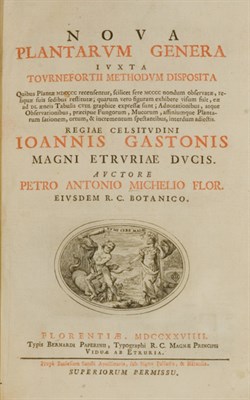 Lot 156 - MICHELI, PIETRO ANTONIO Nova Plantarum Genera...