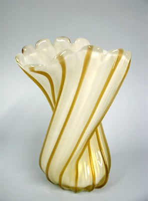 Lot 132 - Italian Glass Vase Of twisted form, with...