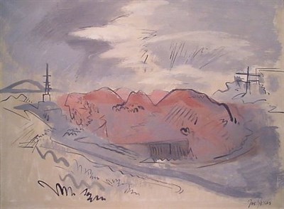 Lot 290 - Joe Jones American, 1909-1963 ELK BASIN Signed...