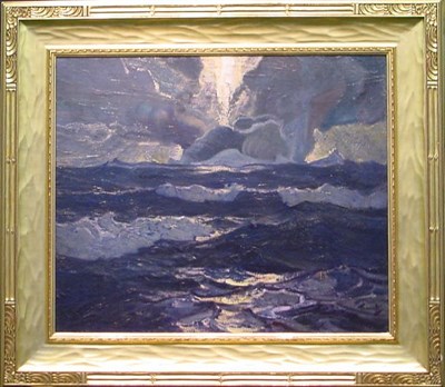 Lot 212 - Frederick Judd Waugh 1861-1940 MOONLIT WAVES...