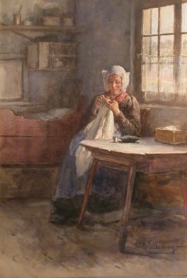 Lot 88 - Hendrik Valkenburg Dutch, 1826-1896 WOMAN...
