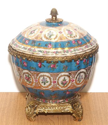 Lot 2434 - Pair of Sevres Style Gilt-Metal Mounted...