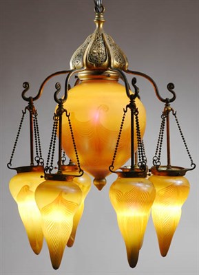 Lot 2677 - Tiffany Studios Gilt-Bronze and Favrile Glass...