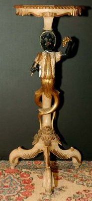 Lot 2594 - Venetian Painted Blackamoor Tripod Pedestal...