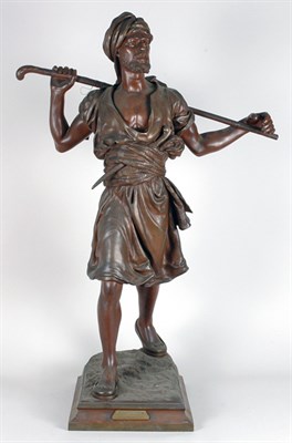 Lot 2603 - Patinated-Bronze Orientalist Figure of Arabe...