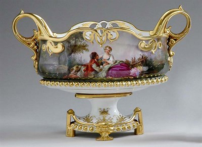 Lot 2193 - KPM Porcelain Two-Handled Footed Center Bowl...