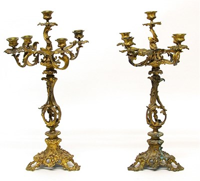 Lot 2368 - Set of Four Louis XV Style Gilt-Metal...