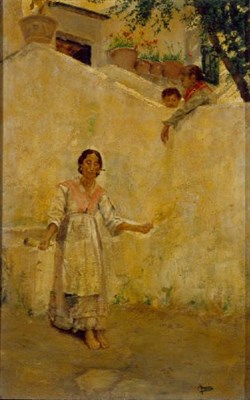 Lot 2010 - Charles Xavier Harris American, b.1856 WOMAN...