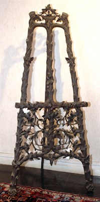 Lot 2479 - Carved Walnut Easel Comprised of twig-form...