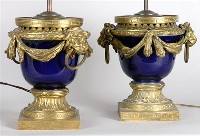 Lot 2153 - Pair of Louis XVI Style Gilt-Bronze Mounted...