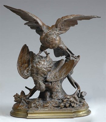 Lot 2130 - Bronze Animalier Group After a model by...