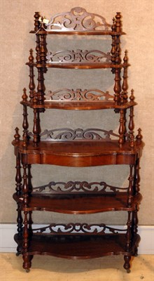 Lot 2382 - Victorian Mahogany Etagere Having six tiers,...