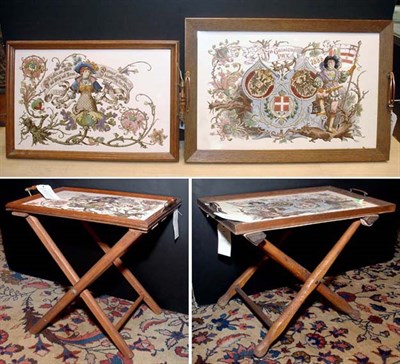 Lot 2329 - Two Mettlach Glazed Ceramic Plaques Each...