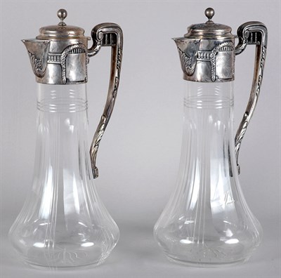 Lot 2149 - Pair of German 800 Quality Silver Mounted Cut...