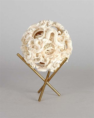 Lot 2377 - Chinese Carved Ivory Puzzle Ball With dragon...