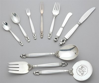 Lot 2267 - Georg Jensen Sterling Silver Flatware Service...