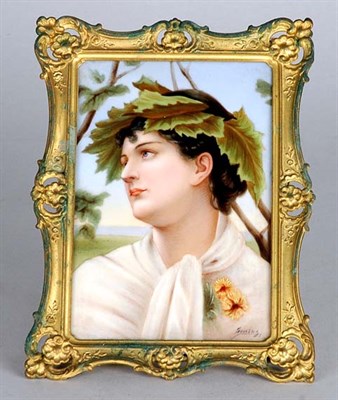 Lot 2579 - Framed Continental Porcelain Plaque Of...
