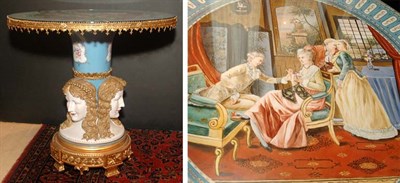 Lot 2423 - Sevres Style Gilt-Metal Mounted Porcelain...