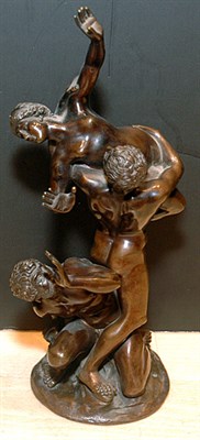 Lot 2521 - Patinated-Bronze Figural Group After the...