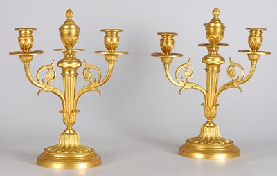 Lot 2134 - Pair of Louis XVI Style Gilt-Metal Four-Light...