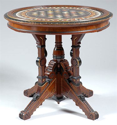 Lot 2148 - Victorian Parcel Gilt and Ebonized Games Table...