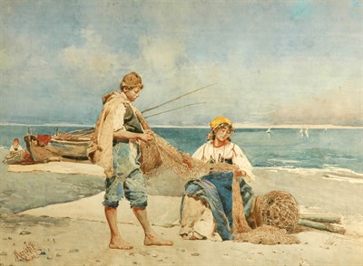 Lot 2023 - Leopoldo Mariotti Italian, 1848-1916 THE NET...