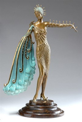 Lot 2353 - Art Deco Style Cold Painted and...