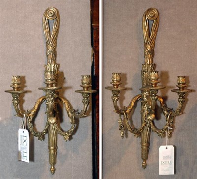 Lot 2635 - Pair of Louis XVI Style Gilt-Metal Mounted...