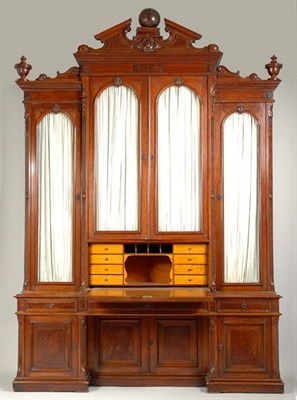 Lot 2297 - Renaissance Revival Walnut, Mahogany and...
