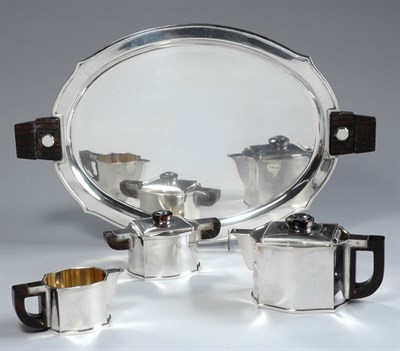 Lot 2272 - Art Deco Continental Silver Tea Service...
