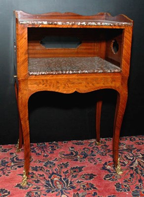 Lot 2498 - Louis XV Style Parquetry Inlaid Walnut Table...