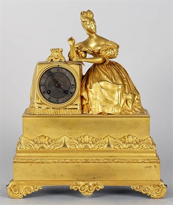 Lot 2122 - Victorian Style Gilt-Metal Figural Mantel...