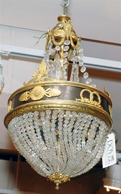 Lot 2615 - Neoclassical Style Gilt-Metal and Cut Glass...