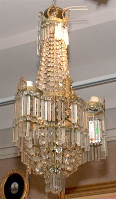 Lot 2626 - Empire Style Gilt-Metal and Cut Glass...