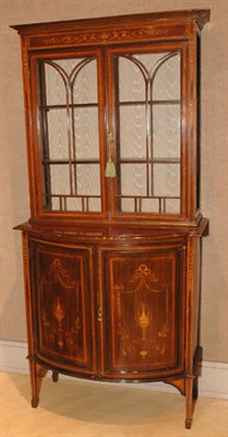 Lot 2551 - Edwardian Marquetry Inlaid Mahogany Cabinet...
